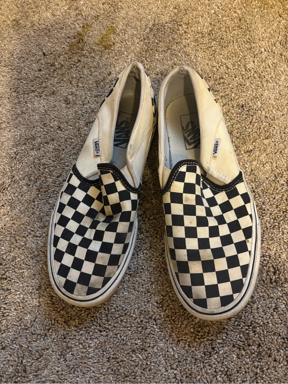 Vans Checkerboard Slip-On Sneakers - Black & White